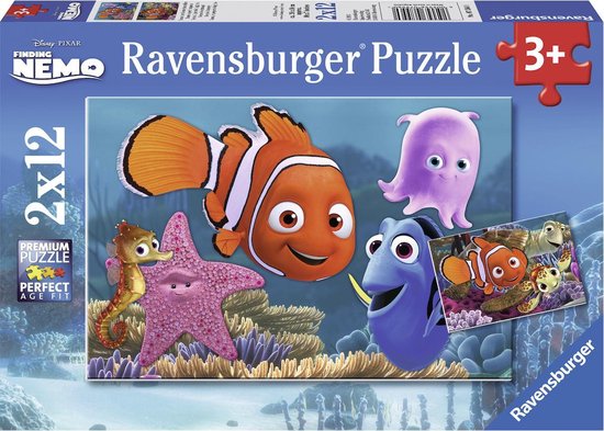 Vervagen Regeringsverordening Luik Ravensburger Disney Finding Nemo: Nemo Ontsnapt - 2x12 stukjes -  Kinderpuzzel | bol.com