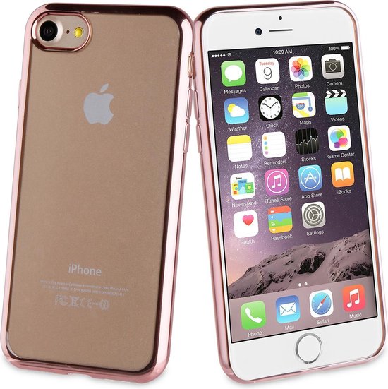 MUVIT LIFE Bling back case - roze - voor Apple iPhone SE 2020/ SE 2022 - 8/7/6S/6
