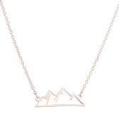 24/7 Jewelry Collection Besneeuwde Berg Ketting - Rosé Goudkleurig