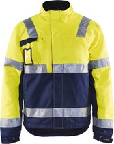 Blåkläder 4862-1811 Winterjas High Vis Geel/Marineblauw maat L