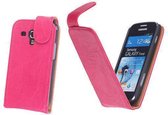 BestCases Pink Kreukelleer Flipcase Samsung Galaxy Trend S7560