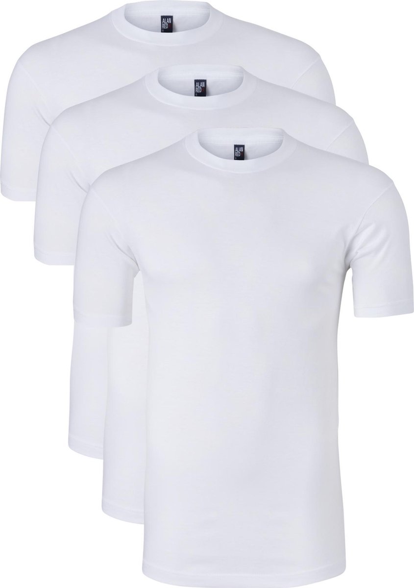 Actie 3-pack: Alan Red T-shirts Virginia, O-hals, wit. Maat XXL
