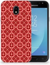 TPU Siliconen Case Back Cover Geschikt voor Samsung J3 2017 Batik Red