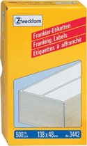 3x Avery Zweckform frankeeretiketten 138x48mm, doos a 500 stuks