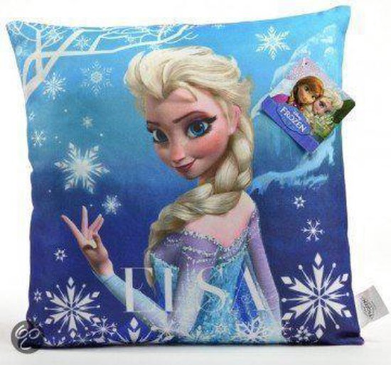 stromen Monetair kan niet zien Disney Frozen Elsa - Kussen - 34x34 cm - Blauw | bol.com