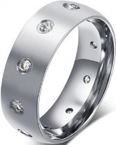 Schitterende Zirkonia Ring | Damesring | Herenring | Jonline | 19,00 mm. Maat 60