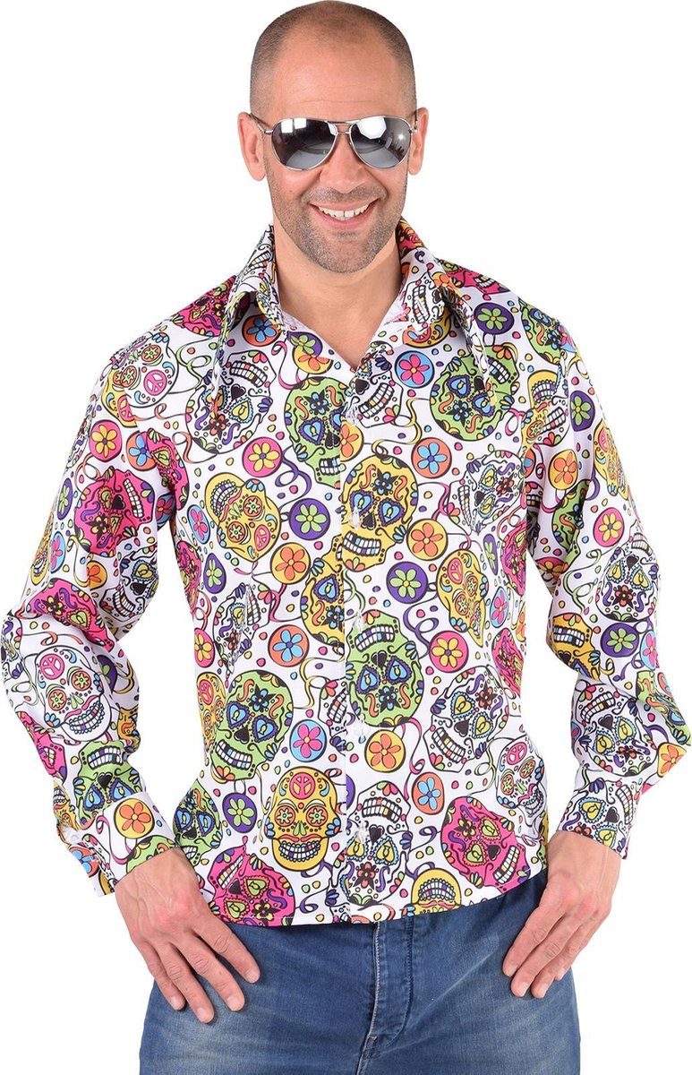 Blouse Halloween Day of the Dead avec crânes Habillez les