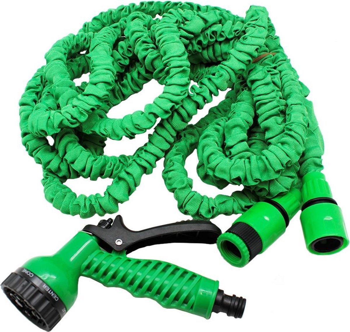 Benson - Tuinslang - Fexibel - 10 meter - Tuinslang met koppeling - Spuitpistool - Groen