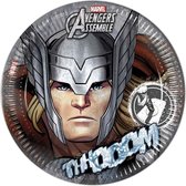 8 grijze borden Avengers™ 23 cm - Feestdecoratievoorwerp