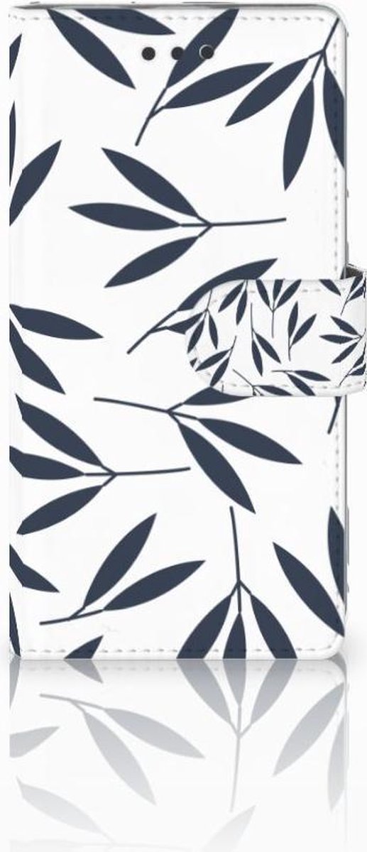 Huawei Ascend P8 Lite Hoesje Leaves Blue