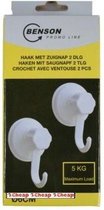 Zuignap Haak - Handdoekhaak - 6cm - tot max 5kg - 2 stuks