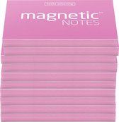 Magnetic Notes, set van 10 notitieboekjes maat S (70x50mm)x100 sheets Roze