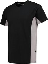 Tricorp T-shirt Bicolor 102004 Zwart / Grijs - Maat 5XL