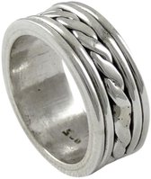 Handgemaakte Exclusieve Zilveren ring | Damesring | Herenring | 925 zilver | 16,50 mm. Maat 52