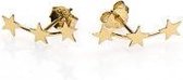 Karma Symbols oorbel M1568 Triples Stars Goud