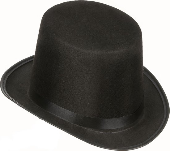 WELLY INTERNATIONAL - Klassieke zwarte hoge hoed voor volwassenen - Hoeden > Hoge hoeden |