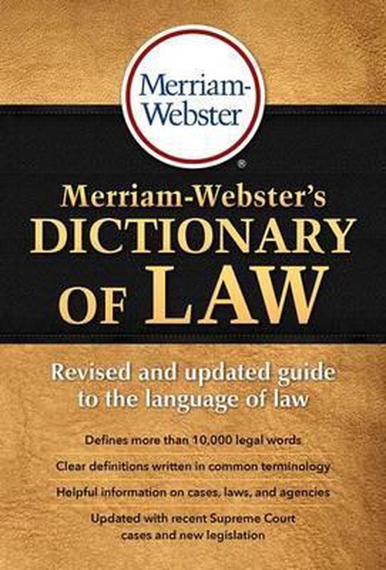 Merriam-Webster's Dictionary of Law - cover