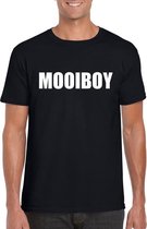 Mooiboy tekst t-shirt zwart heren XL