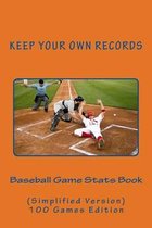 Baseball Game Stats Book