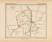 Historische kaart, plattegrond van gemeente Meerkerk in Zuid Holland uit 1867 door Kuyper van Kaartcadeau.com