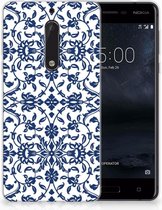 Nokia 5 Uniek TPU Hoesje Flower Blue