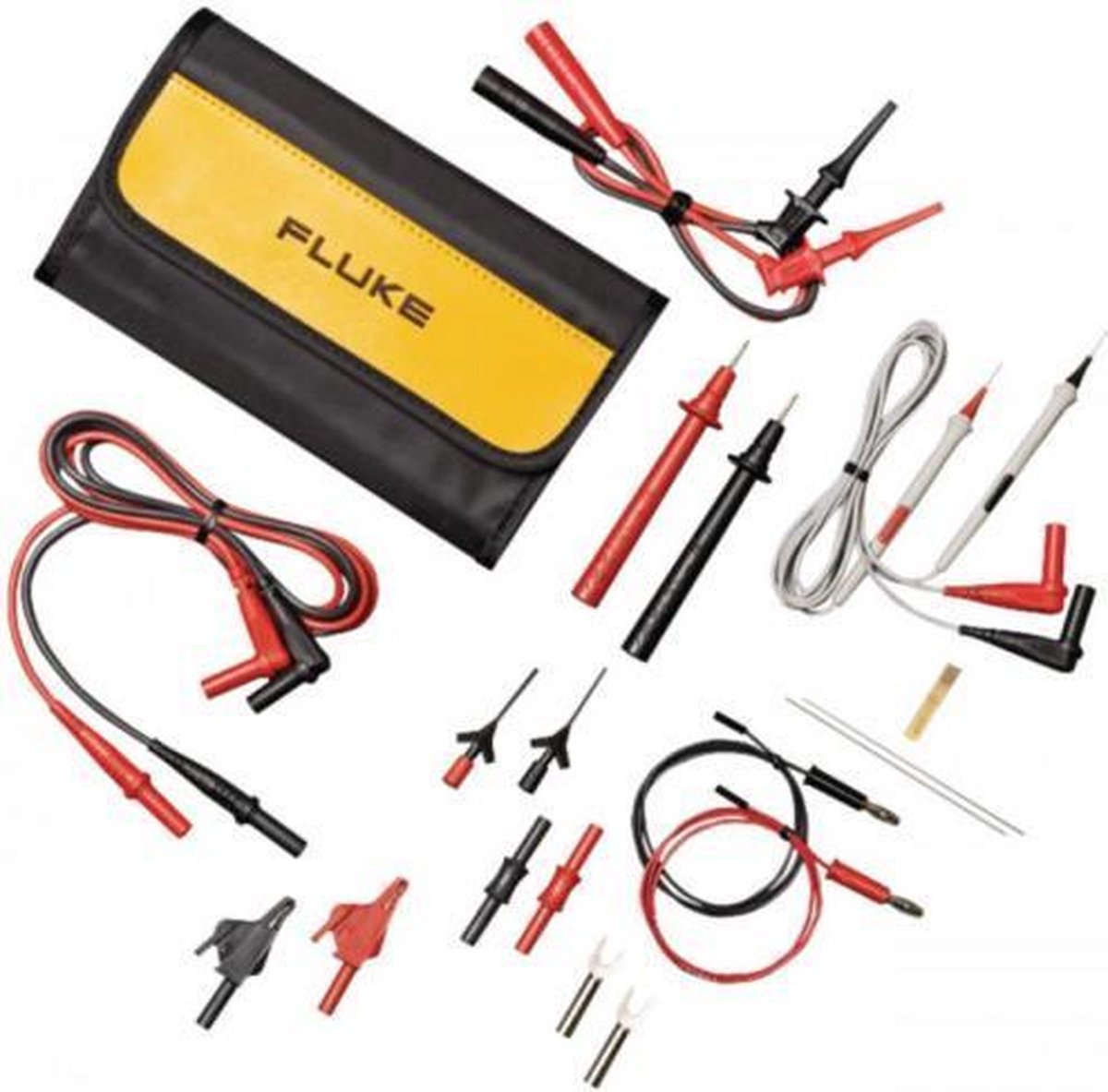 Fluke TLK287 Veiligheidsmeetsnoerenset Banaanstekker 4 mm, Testpunt Banaanstekker 4 mm Rood, Zwart 1 stuk(s)