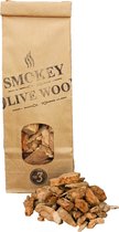 Smokey Olive Wood- Houtsnippers - Olijfhout - 500ml - Chips grote maat ø 2cm-3cm