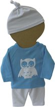 Amelius Unisexkledingset - Turquiose / Wit - Maat 40