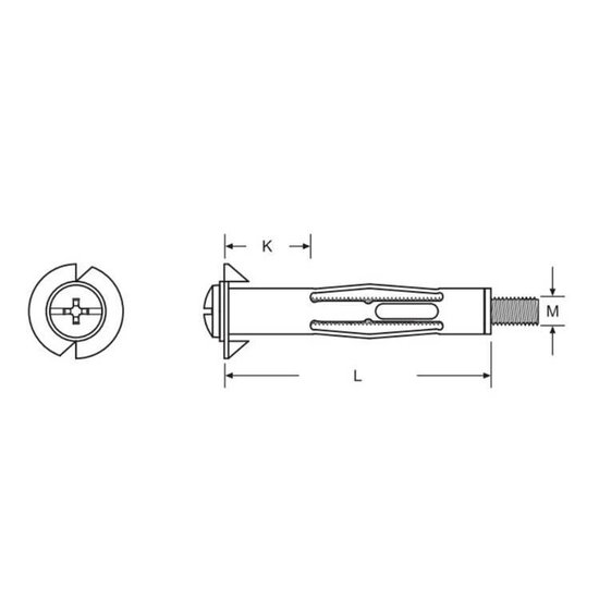 Holle Wandankers + Haken Assorti 45 Stuks | Voor het Bevestigen aan Holle Wanden | Muurplug Geschikt voor Wanddiktes van 5mm tot 27mm | Holle wand Plug - Hofftech