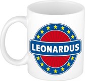 Leonardus  naam koffie mok / beker 300 ml  - namen mokken