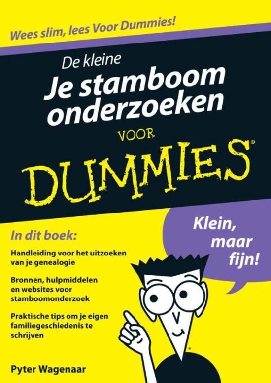 Cover van het boek 'De kleine je stamboom onderzoeken voor Dummies'