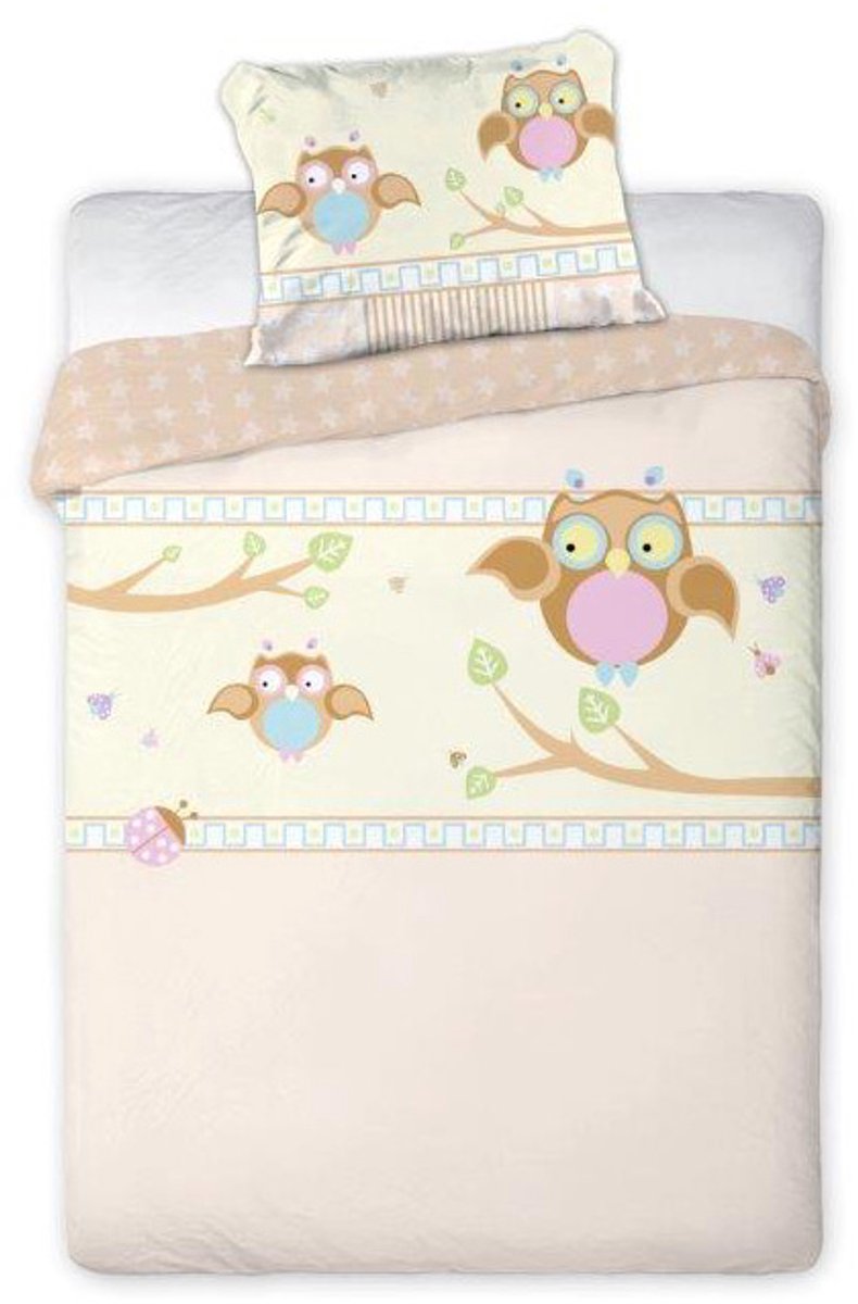 Dekbed ledikant uil 100x135/40x60 cm