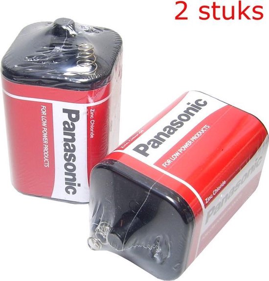 hefboom Verminderen Eigenwijs Panasonic 6 Volt 4R25 lantaarn zinc chloride batterij met veren - 2 stuks |  bol.com
