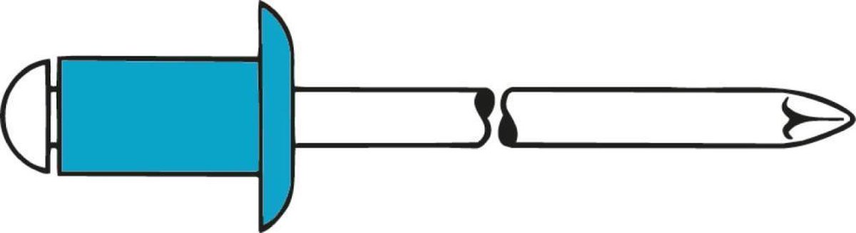 Gesipa 1455168 Standaard blindklinknagel - Platbolkop - Open - A2 IN/IN - 5 x 8mm (500st)