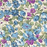 TISSU DE MARIE STOF BLOEMEN MET STEEL ROL MET 10 METER X 1.45M [ 100% KATOEN ] 706040/02