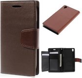 Mercury Rich Dairy wallet case hoesje Sony Xperia Z3 Plus bruin