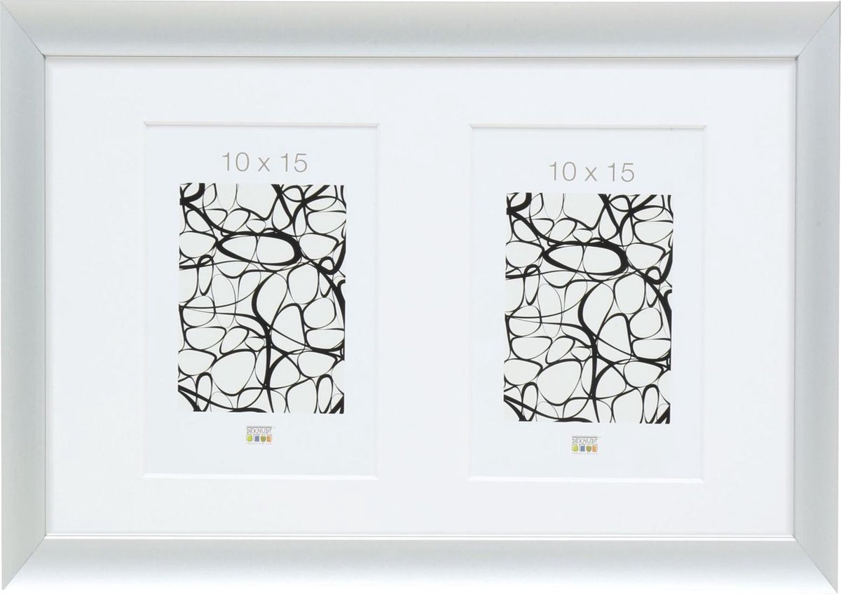 Deknudt Frames multifotolijst S021D1 P2 - zilver - 2 foto's 10x15 cm