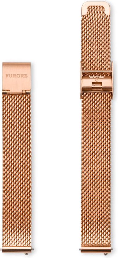 Furore - FS1202 - horlogebandje - 12mm - mesh - rose gold | bol.com