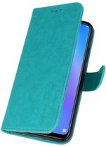 Groen Bookstyle Wallet Cases Hoesje voor Huawei P Smart Plus