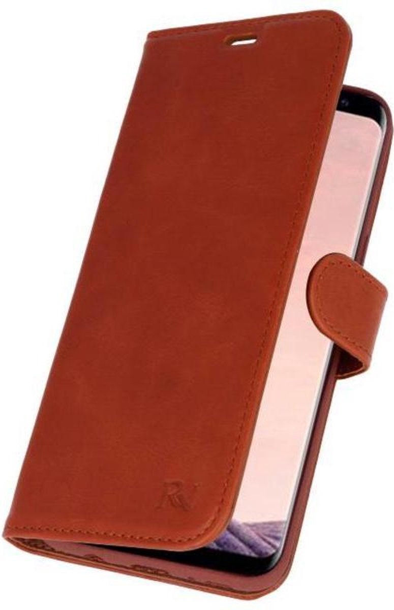 Bruin Rico Vitello Echt Leren Bookstyle Wallet Hoesje voor Samsung Galaxy S8 Plus