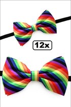 12x Strik luxe regenboog