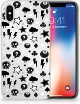 TPU Siliconen Hoesje Geschikt voor iPhoneX/10 | Xs Silver Punk