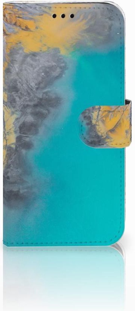 Samsung Galaxy J5 2017 Bookcase Marble Blue Gold
