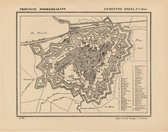 Historische kaart, plattegrond van de stad Breda in Noord Brabant uit 1867 door Kuyper van Kaartcadeau.com