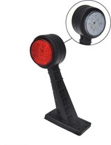 Breedtelicht rood/wit - Autolamp - 160mm - 8LED - Schuin
