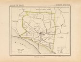 Historische kaart, plattegrond van gemeente Oude Tonge in Zuid Holland uit 1867 door Kuyper van Kaartcadeau.com