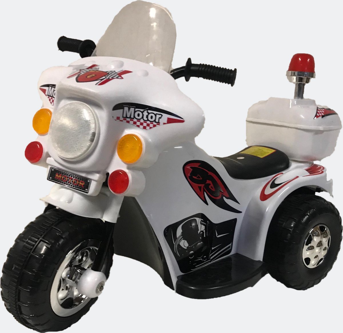 Kinder politiemotor op accu wit | bol.com