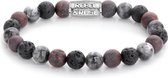 Rebel and Rose Mixed Balls Stormy Weather 8mm Armband RR-80050-S-S (Lengte: 16.50-18.00 cm)