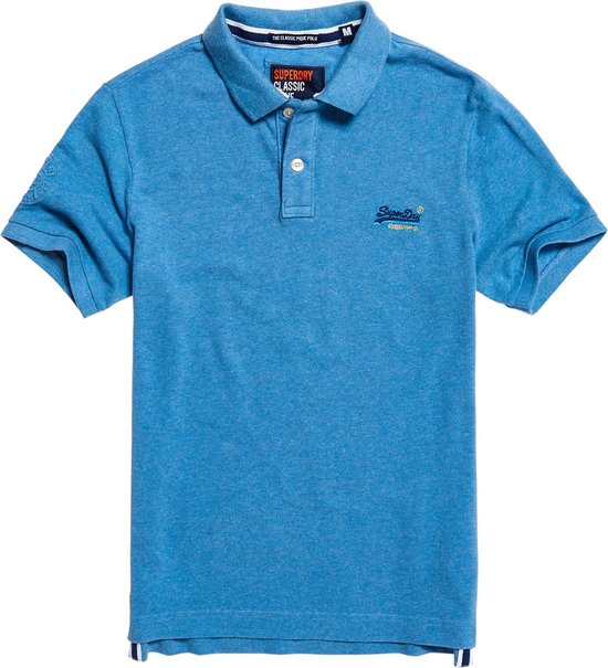 Superdry Classic Pique Polo T-shirt Heren Sportpolo casual - Maat M -  Mannen - blauw | bol.com