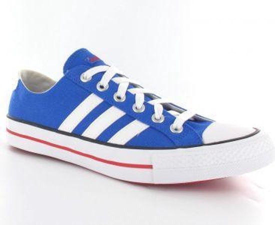 adidas VLNEO 3 Stripes Low - Sneakers - Heren - Maat 40 - Blauw/ Wit/ Rood  | bol.com